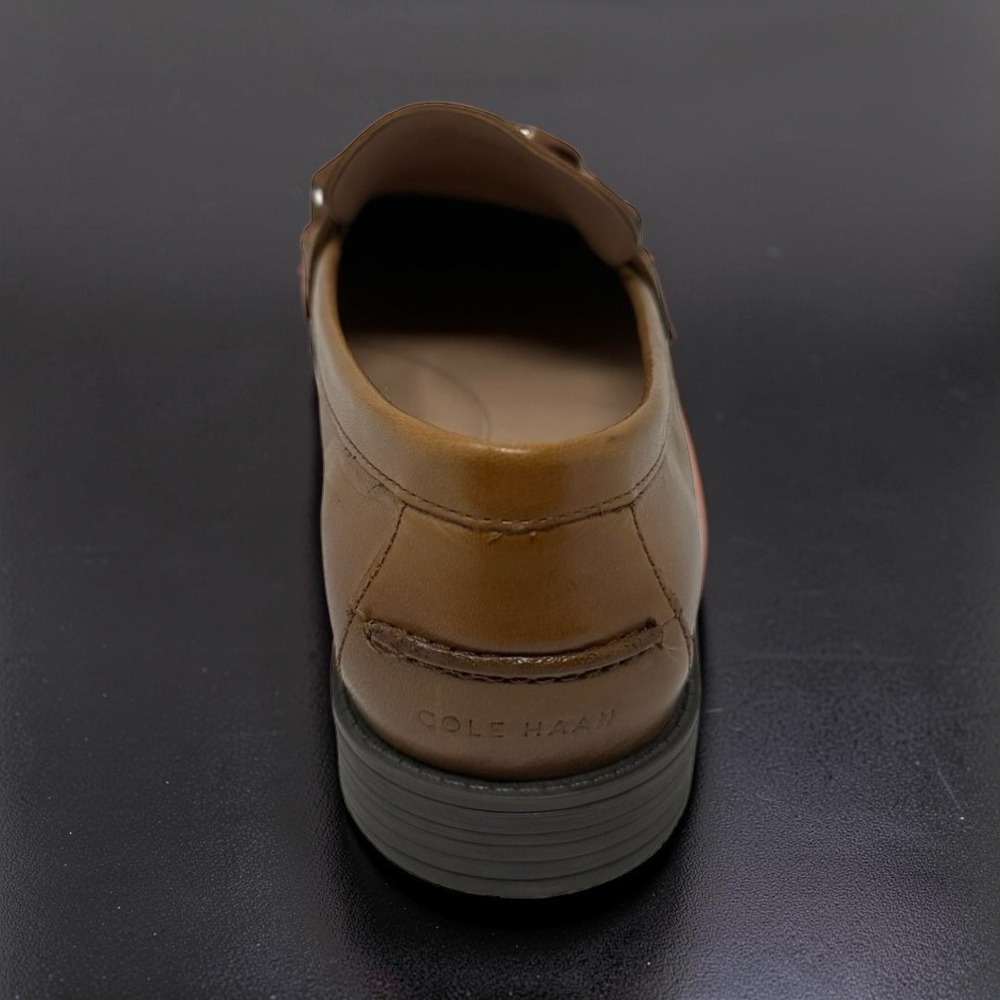 Cole Haan Women's Stassi Chain Loafer Pecan Brown Leather Slip On Flats Size 6B - Picture 5 of 13